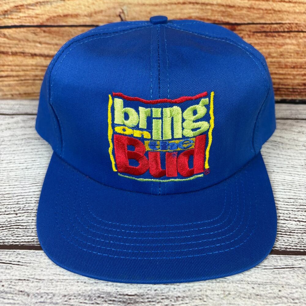 Vintage 1990s Bring On The Bud Light Snapback Budweiser Hat